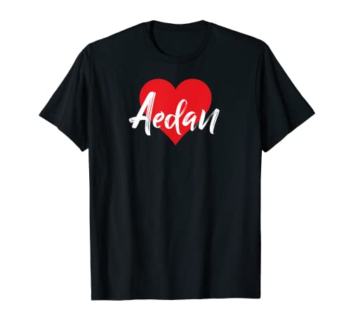 Camiseta con nombre I Love Aedan I Heart Named Camiseta