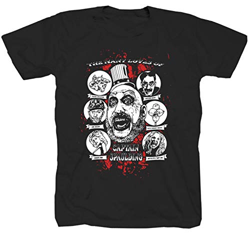 Camiseta de manga corta con diseño de casa de los 1000 cadáveres de la película de terror de Halloween ES Jason Dead, color negro, Negro , S
