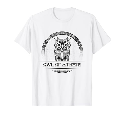 Camiseta de mitología griega de Atenas con diseño de búho de Atenas Camiseta