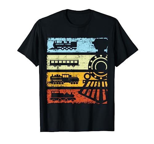 Camiseta de tren vintage con locomotora de tren retro Camiseta