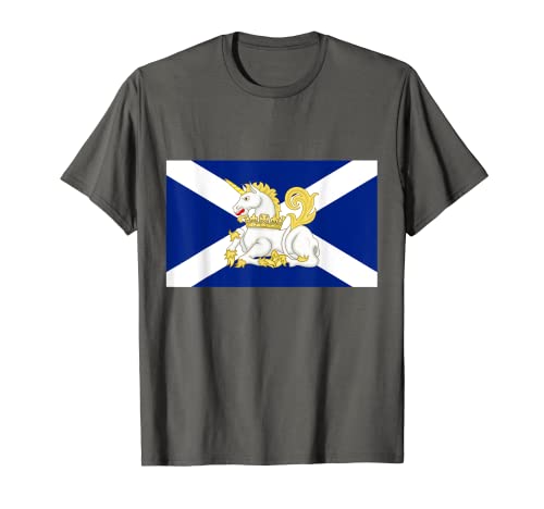 Camiseta de unicornio nacional de Escocia con bandera escocesa Camiseta