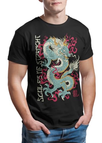Camisetas La Colmena 8025" Camiseta Dragón Oriental - Fuerza y Sabiduría Milenaria