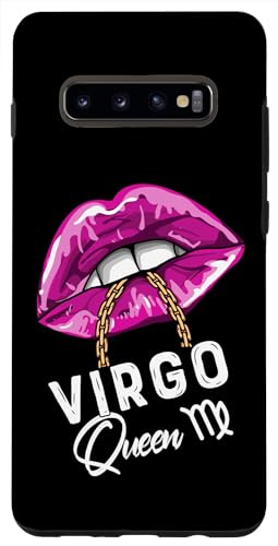 Carcasa para Galaxy S10+ Signo zodiacal del zodiaco Purple Virgo Lips Queen Birthday para mujer