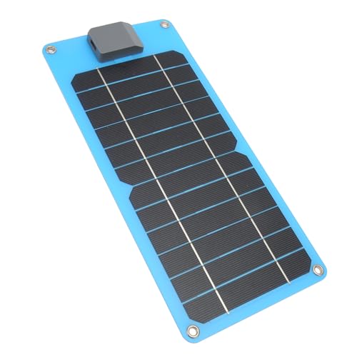 Cargador de Panel Solar de 5 V 6 W, Protección contra Sobrecalentamiento Carga Inteligente Mini Cargador de Panel Solar de 6 W Silicio Monocristalino Portátil para Senderismo