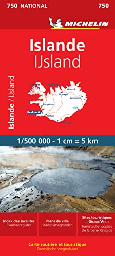 Carte Nationale Islande: Wegenkaart Schaal 1 : 500.000