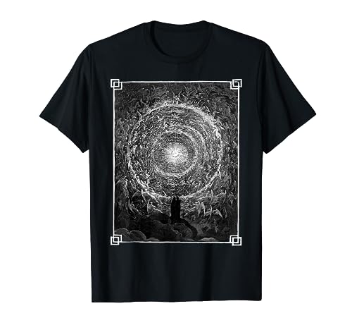 Celestial Rose Oscuro Oculto Pagano Gustave Dore Gravure Divino Camiseta