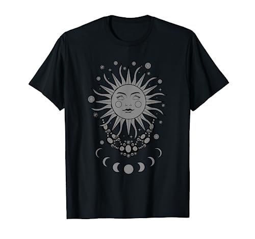 Celestial Sol y Fase Luna Joya Astronomía Espiritual Amante Camiseta