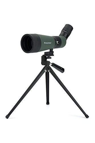 CELESTRON | Telescopio Terrestre LandScout (Telescopio Profesional 12-36x aumentos, 18-14 mm de Distancia Ocular y inclinación de 45 grados, Resistente a las Salpicaduras y al Vaho)Color Verde y Negro