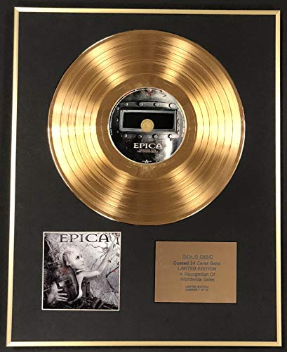 Century Music Awards – Epica – Exclusivo disco de oro de 24 quilates – Requiem For The Indiferentes