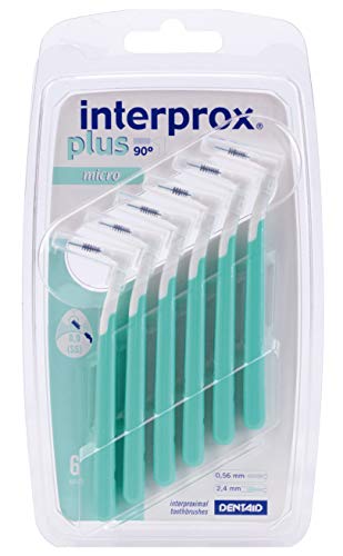 Cepillo interproximal verde Micro Plus de Interprox, 0,56 mm, paquete de 6 unidades