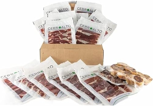 CERROALTO | Sobre de Jamon de cebo Ibérico 50% Raza Iberica 100 gr | Caja de 5, 10, 15 o 20 sobres de 100gr (5 SOBRES)