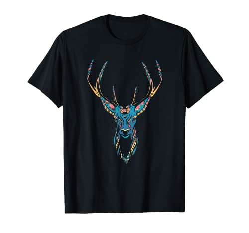 Ciervos en arte estilo Huichol Camiseta