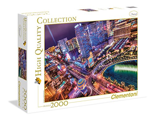 Clementoni - Puzzle 1500 piezas paisaje Las Vegas, puzzle adulto (32555)