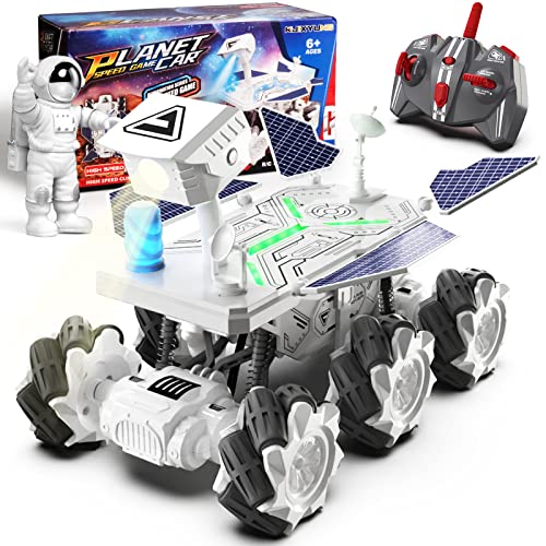Coche RC, Mars Rover Space Explorer Toys Car con mini astronauta, juguetes espaciales para niños que aman las aventuras de investigación y exploración de Marte, regalo de descubrimiento espacial
