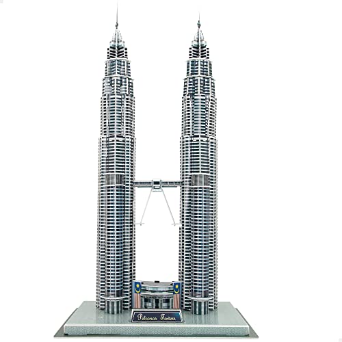 Colorbaby 49659 - Puzzle 3D Torres Petronas / Maqueta para construir para adultos y niños / Incluye 72 piezas / Diversión en familia