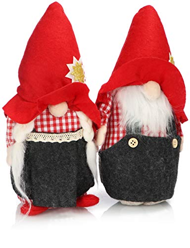com-four® 2X Elfos navideños Premium Talla M - Figuras Decorativas como artículos de decoración de Invierno