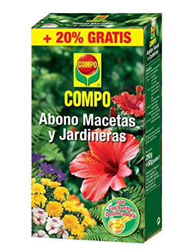 COMPO Abono para macetas y jardineras, Granulado, Incl. Cuchara dosificadora, 300 g