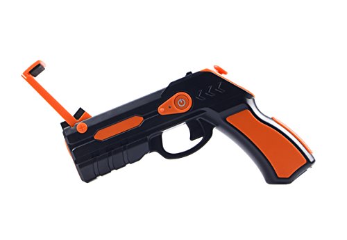 Contact LXARGUN - Pistola para Juegos de Realidad Aumentada (conexión Bluetooth, Compatible con Smartphones de 4-6 Pulgadas) Negro y Naranja