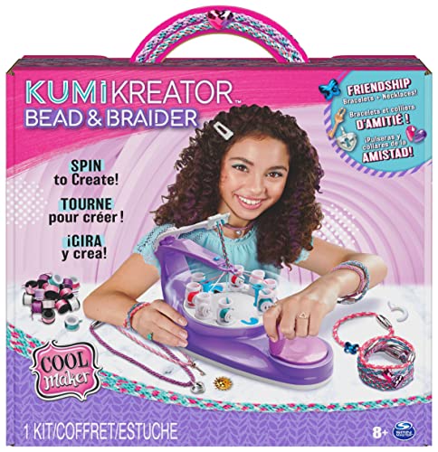 Cool Maker - KUMIKREATOR 3 EN 1 - Kit de Manualidades niñas para Crear Collares y Pulseras de la Amistad - 6064945 - Juguetes Niñas 8 Años +
