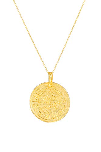 Córdoba Jewels | Gargantilla en Plata de Ley 925 bañada en Oro con diseño Medalla Horóscopos Gold