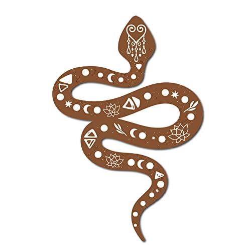CREATCABIN Arte de Pared de Madera de Serpiente Animal Decoración de Pared Letrero Decoraciones de Brujas Escultura de Madera de Cactus con Gancho para Casa de Campo Oficina En el Hogar Sala de Estar