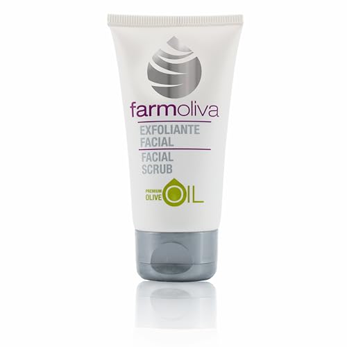 Crema Exfoliante Facial - 50 ml - Limpieza Profunda para un Cutis Radiante - Contiene Aceite de Oliva - Efecto Antioxidante que Ayuda a Combatir el Envejecimiento - Farmoliva