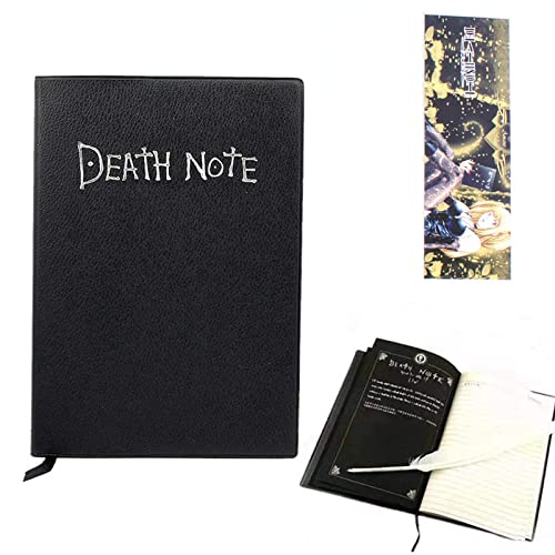 Cuaderno de notas de la muerte con pluma de plumas, tema de anime de moda, cuaderno de cosplay, el mejor regalo para los amantes de cosplay, se puede utilizar como diario y cuaderno