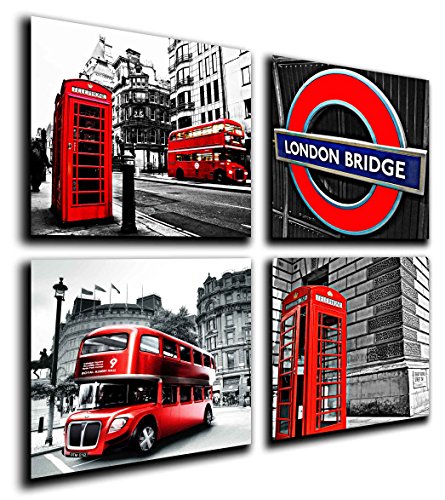 Cuadro Fotográfico London, Ciudad de Londres Tamaño total: 63 x 62 cm XXL