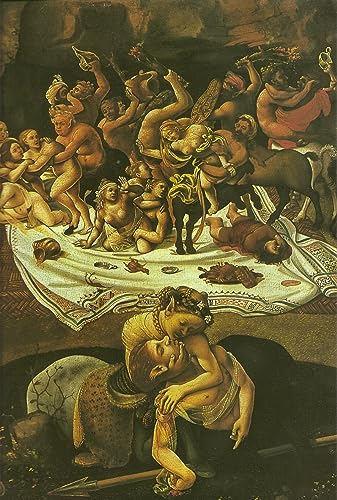Cuadro Lienzo Colorido Lienzo Impreso Pinturas Famosas Batalla de lapitas y centauros de Piero Di Cosimo para la Decoración de la Sala de Estar 60x90cm