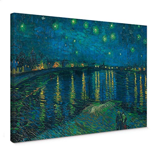 Cuadro sobre lienzo de reproducción impresa, decoración de interiores-- Van Gogh - Noche estrellada 1888
