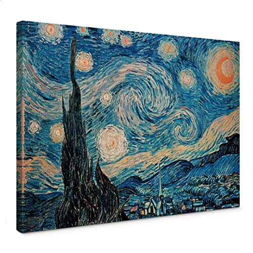 Cuadro sobre lienzo de reproducción impresa, decoración de interiores-- Van Gogh - Noche estrellada 1889