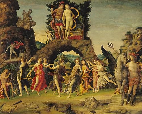 Cuadro Sobre Lienzo Lienzo De Arte Pintura al óleo el Parnaso Marte y Venus de Andrea Mantegna para decoración de pared 60x90cm