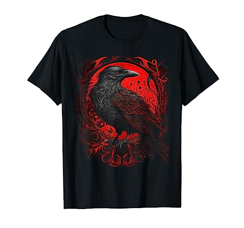 cuervo de odín Hombre del Norte Valhalla Mitología Camiseta