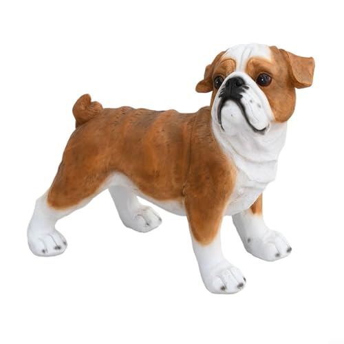 CWOQOCW Figura decorativa de resina de perro taurino caminando, decoración única y creativa para el hogar, para el hogar y la oficina (marrón)