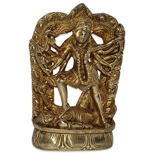 DakshCraft Diosa Kali Idol Estatua de pie en Shiv para decoración de casa Regalos antigüedades artículos Pooja Accesorios