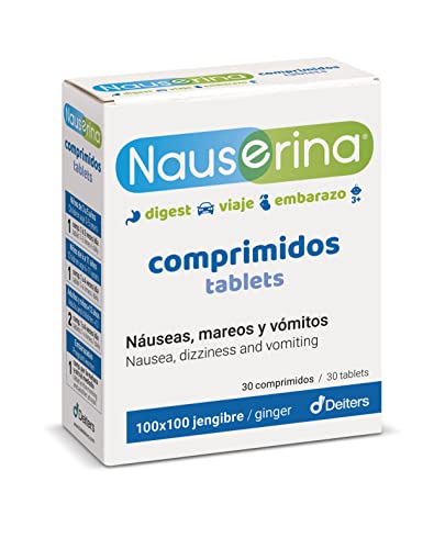 DEITERS - Nauserina Jengibre en 30 Cápsulas, Complemento Alimenticio, Pastillas para Embarazadas, Anti-mareo, Digestivas