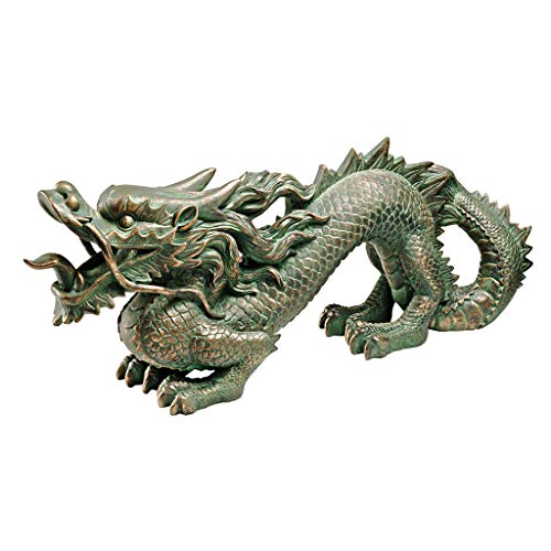Design Toscano Koi Pond - Figura Decorativa en Forma de dragón Chino
