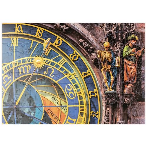 Detalle del Reloj Astronómico De Praga (Orloj), Praga - Premium 100 Piezas Puzzles - Colección Especial MyPuzzle de Puzzle Galaxy