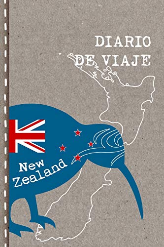 Diario de Viaje: Nueva Zelanda Libro de Registro de Viajes - Cuaderno de Recuerdos de Actividades en Vacaciones para Escribir, Dibujar - Cuadrícula de Puntos - New Zealand