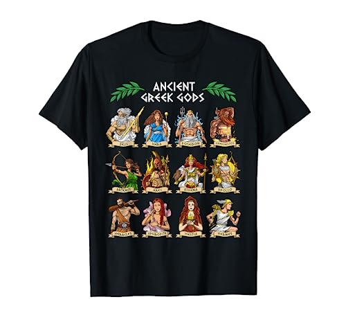 Dioses de la Mitología Griega Héroes de la antigua Grecia Camiseta