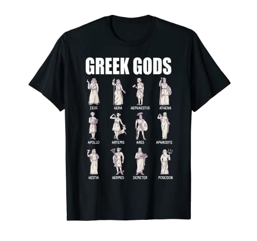 Dioses y diosas griegos Mitología griega antigua Camiseta