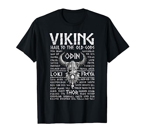 Diseño de la mitología vikinga Salve a los dioses antiguos Camiseta