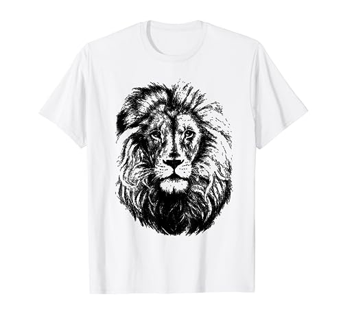 Diseño de león tribal de león animal print Camiseta