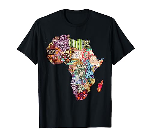 Diseño de mapa orgullo de África de patrón étnico Africano Camiseta