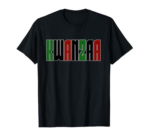 Diseño temático Kwanzaa rojo, verde y negro Camiseta
