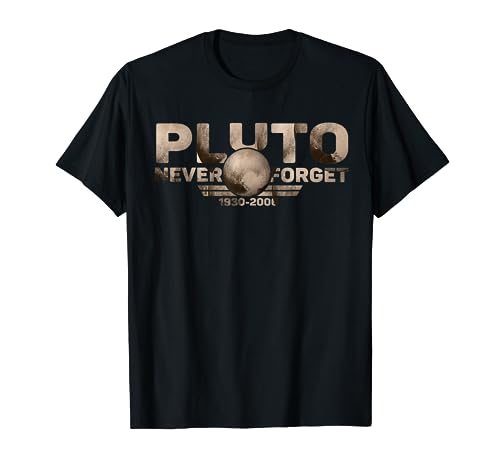 Divertida camiseta espacial con diseño de Plutón, estilo retro, con diseño de Plutón Camiseta