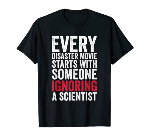 Divertida película de desastre científico científico natural Camiseta