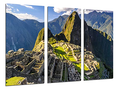 DKORARTE Cuadro Moderno Fotografico Machu Picchu, Los Andes, Perú, 7 maravillas del mundo, 97 x 62 cm, ref. 27327