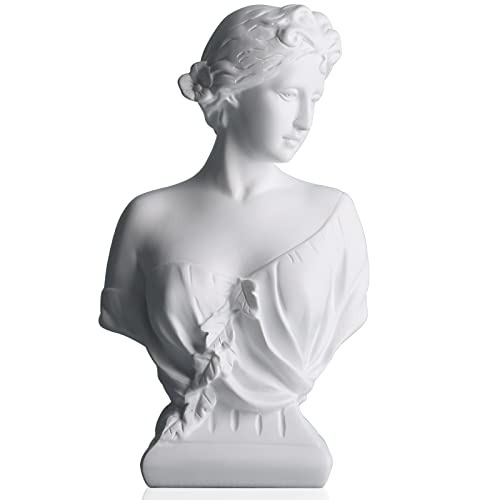 DOVDOV Artemis - Estatua grande de diosa griega con busto de Artemis, serie joven Venus, perfecta para sala de estar, oficina, estantería, decoración del hogar, esculturas y estatuas antiguas grandes