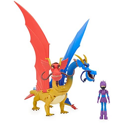 Dreamworks Dragons, Gran Figura de Wu y Wei y Jun, The Nine Realms, Juguete para niños